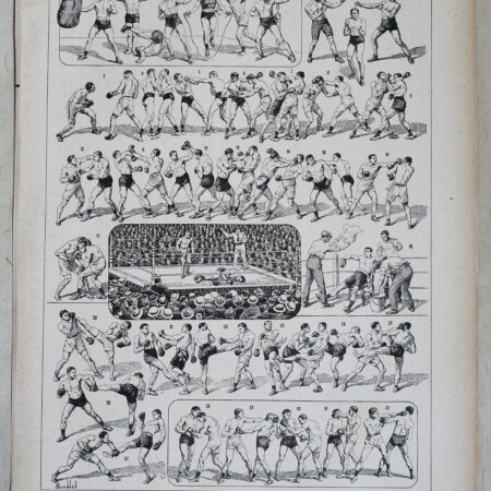 Planche originale de 1928: La boxe