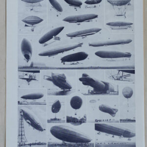 Planche originale de 1928 "L’aéronautique avions et dirigeables"