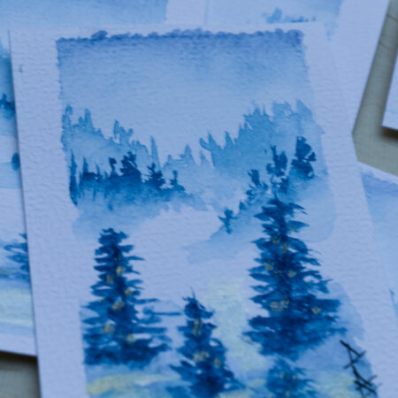 aquarelles Hiver