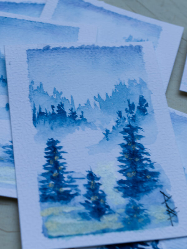 aquarelles Hiver