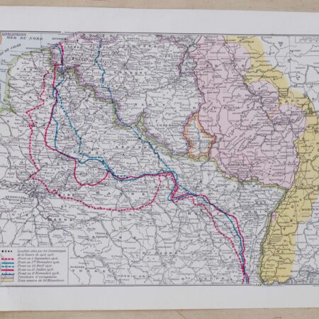 Planche historique "Grande Guerre 1914-1918 : Cartes des Fronts", Larousse 1930