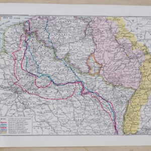 Planche historique "Grande Guerre 1914-1918 : Cartes des Fronts", 1930