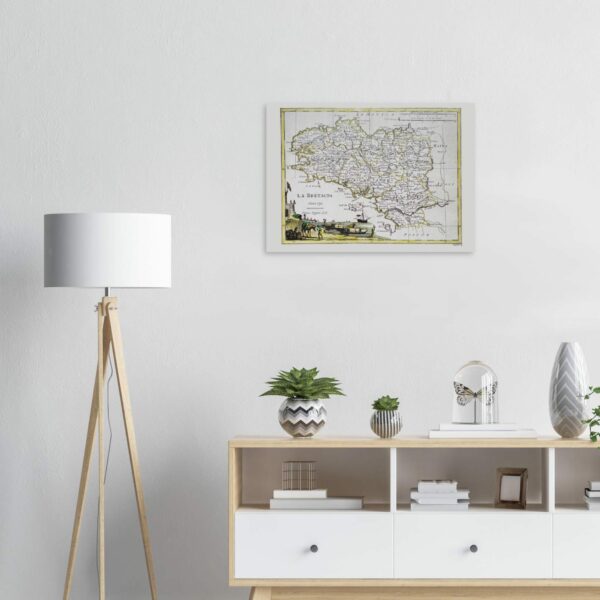 Poster d’une carte ancienne de la Bretagne (1792) – Pazzini Carli, Siena