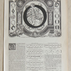 Planche originale de 1932 illustrée sur la typographie de la lettre O, Maximilien Vox