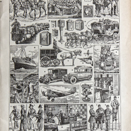 Planche illustrée originale La Poste