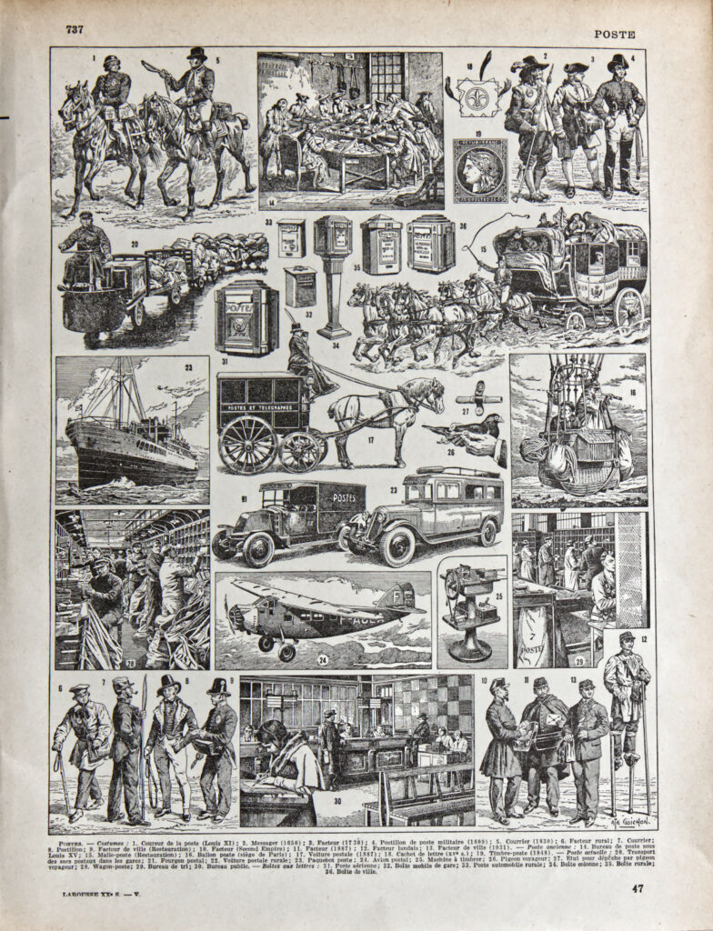 Planche illustrée originale La Poste