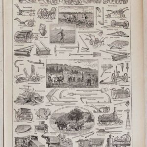 Planche originale L'agriculture et ses machines: guide historique et technique