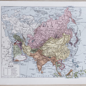L'Asie : Scènes Historiques et Carte Géopolitique, original de 1930