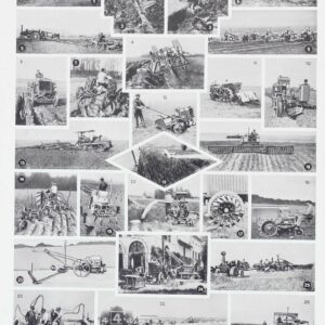 Moteurs industriels et motoculture agricole: planche encyclopédique originale 1930