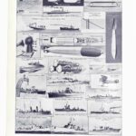 sous marins et torpilleurs, de 1776 au surcouf, planche encyclopédique originale 1930