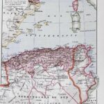 carte ancienne algérie, planche originale années 1930