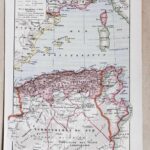 carte ancienne algérie, planche originale années 1930