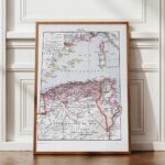 carte ancienne algérie, planche originale années 1930