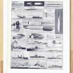 sous marins et torpilleurs, de 1776 au surcouf, planche encyclopédique originale 1930