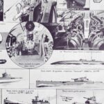 sous marins et torpilleurs, de 1776 au surcouf, planche encyclopédique originale 1930