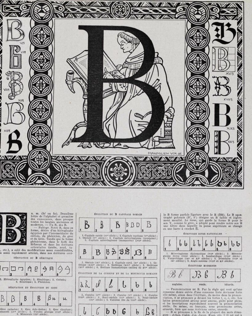 Collection alphabet A–Z, frontispices originaux Maximilien Vox, 1930