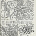 rome antique, médiévale et renaissance, trois plans historiques, planche originale 1930