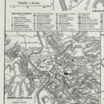 rome antique, médiévale et renaissance, trois plans historiques, planche originale 1930