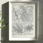 rome antique, médiévale et renaissance, trois plans historiques, planche originale 1930