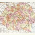 grande roumanie 1939, carte politique en couleurs et carte économique, planche encyclopédique originale