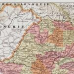 grande roumanie 1939, carte politique en couleurs et carte économique, planche encyclopédique originale