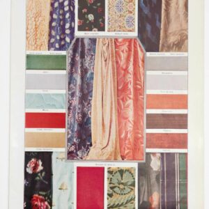 soieries, 22 tissus en couleurs et fabrication de la soie, planche 1930