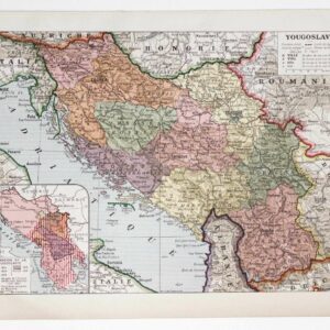 yougoslavie carte 1939, belgrade zagreb sarajevo, demoulin