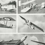 planche ancienne d’aéronautique, aviation et ballons, original 1948