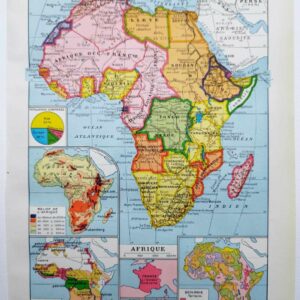 carte politique et thématique de l’afrique, 1948