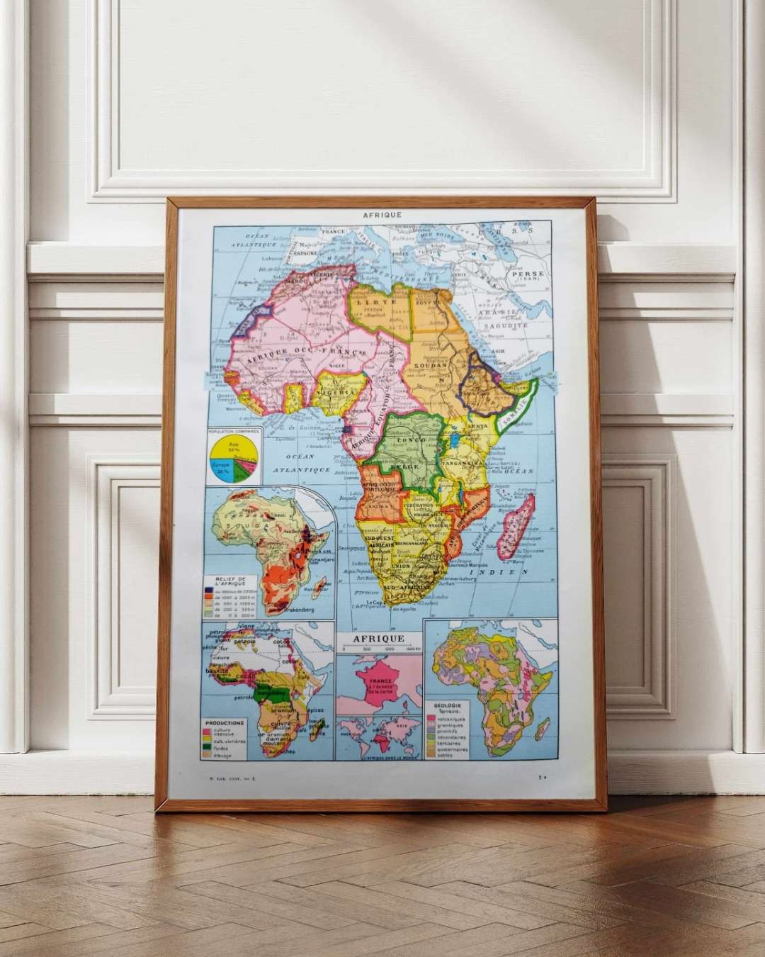 carte politique et thématique de l’afrique, 1948