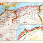 carte politique et thématique de l’afrique du nord, original 1948