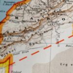 carte politique et thématique de l’afrique du nord, original 1948