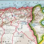 carte politique et thématique de l’afrique du nord, original 1948