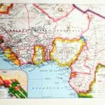 carte politique et thématique de l’afrique occidentale française, original 1948