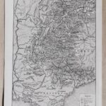 carte ancienne alpes, planche originale années 1930