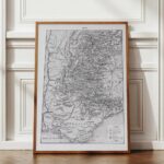 carte ancienne alpes, planche originale années 1930