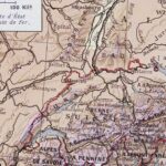 carte ancienne alpes, planche originale années 1930