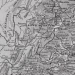 carte ancienne alpes, planche originale années 1930