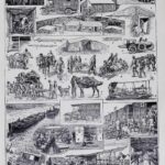 planche ancienne ambulances, illustration médicale militaire