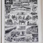 planche ancienne ambulances, illustration médicale militaire