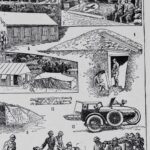 planche ancienne ambulances, illustration médicale militaire