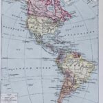 carte ancienne amérique, planche originale années 1930