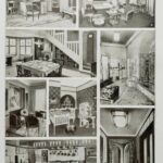 planche ancienne ameublement, intérieurs modernes années 1930
