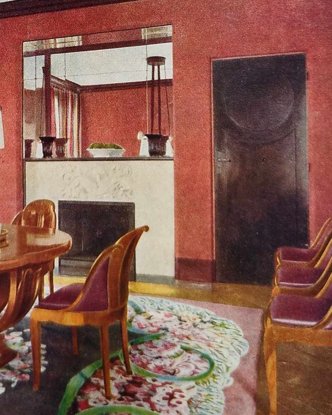 planche ancienne ameublement, intérieurs modernes années 1930