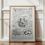 planche ancienne armes, illustration historique noir et blanc, original vers 1950