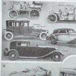 planche ancienne automobiles, illustration technique, original 1950