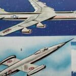 planche ancienne aviation, original 1950
