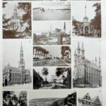 planche ancienne belgique, carte couleur et verso photo, original vers 1950