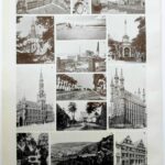 planche ancienne belgique, carte couleur et verso photo, original vers 1950