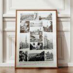 planche ancienne belgique, carte couleur et verso photo, original vers 1950
